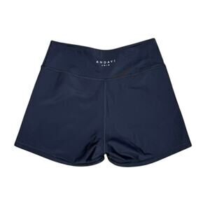 Andavi Black Linne 3" Swim Active Shorties High Rise Compression US 8 / Medium